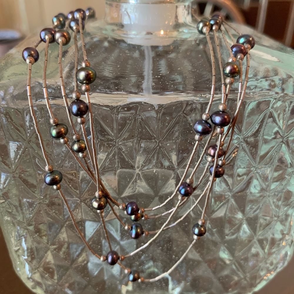 Liquid Solid Sterling Silver Native-American Jewel - image 1